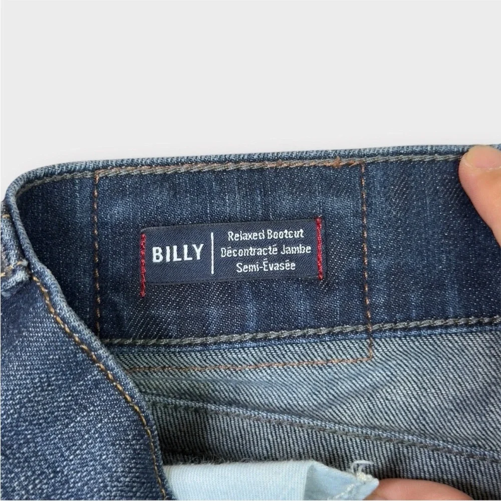 True Religion Billy Relaxed Bootcut Jeans Mens 34x33 Blue Western Skate Y2K Flap